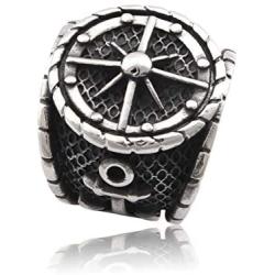Gungneer Military Anchor Ring for Men Stainless Steel Sailor Compass Symbol US Navy Jewelry Accessory