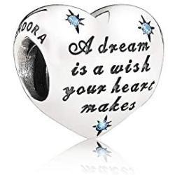 Pandora Womens Disney Cinderella Heart Silver Charm - 791593CFL
