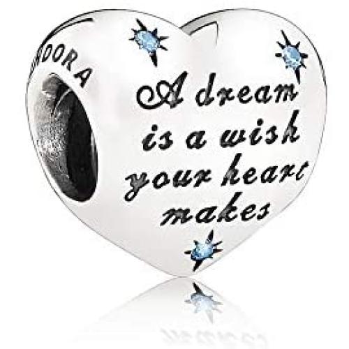 Pandora Womens Disney Cinderella Heart Silver Charm - 791593CFL