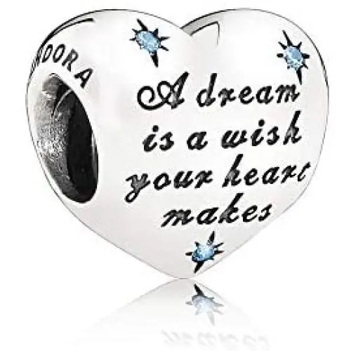 Pandora Womens Disney Cinderella Heart Silver Charm - 791593CFL Pandora Womens Disney Cinderella Heart Silver Charm - 791593CFL