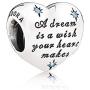 Pandora Womens Disney Cinderella Heart Silver Charm - 791593CFL