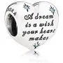 Pandora Womens Disney Cinderella Heart Silver Charm - 791593CFL Pandora Womens Disney Cinderella Heart Silver Charm - 791593CFL