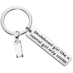SEIRAA Skateboard Keychain Skater Skateboard Pendant Skateboard Girl Like a Normal Girl Only Cooler Keychain Skateboard Lover Gifts