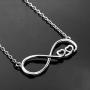 Bolelis 925 Sterling-Silver Infinity Necklace Forever Love Pendan,Infinity Heart Jewelry for Women Clavicle Chain Size 18''+2''