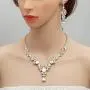 CSY Elegant Crystal Necklace Earrings Bracelet Ring Bridal Wedding Party Costume Jewelry Sets for Brides Women CSY Elegant Crystal Necklace Earrings Bracelet Ring Bridal Wedding Party Costume Jewelry Sets for Brides Women