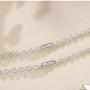 Ajacry Boho Layered Chain Bracelet Pencil Bangle Bracelet Accessories Jewelry for Women and Girls (Silver)