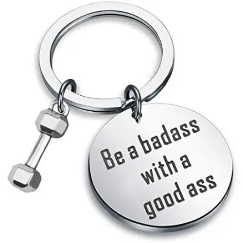 Zuo Bao Funny Fitness Trainer Jewelry Dumbbell Bodybuilding Keychain Be A Badass with A Good Ass Keychain Gym Workout Jewelry Zuo Bao Funny Fitness Trainer Jewelry Dumbbell Bodybuilding Keychain Be A Badass with A Good Ass Keychain Gym Workout Jewelry