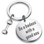 Zuo Bao Funny Fitness Trainer Jewelry Dumbbell Bodybuilding Keychain Be A Badass with A Good Ass Keychain Gym Workout Jewelry