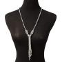 BaubleStar Multi-Color Crystal Beads Strand Knot Long Beaded Tassel Necklace for Women Girls