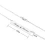 ZUNON Necklace Engraved Always & Forever Wedding Anniversary Bar Necklaces Girlfrined Charm Pendant