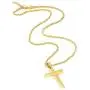 WHIPPY Cross Necklace Chain Handmade Jesus Crucifix Pendant Choker Stainless Steel Silver Gold Black Plain Twist Necklace Simple Jewelry for Men Women WHIPPY Cross Necklace Chain Handmade Jesus Crucifix Pendant Choker Stainless Steel Silver Gold Black Plain Twist Necklace Simple Jewelry for Men Women