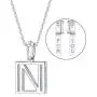 SISMIURRA For You Square Initial Pendant Necklace 18K White Gold Plated Cubic Zirconia A-Z Letter Charm Necklace Minimalist Personalized Gift for Women SISMIURRA For You Square Initial Pendant Necklace 18K White Gold Plated Cubic Zirconia A-Z Letter Charm Necklace Minimalist Personalized Gift for Women