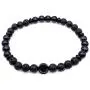 Mens Warrior Stone Lava Stretch Bead Bracelet Handcrafted in USA - Dark Blue / Black Mens Warrior Stone Lava Stretch Bead Bracelet Handcrafted in USA - Dark Blue / Black