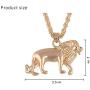 MIXIA Chic Trendy Male Alloy Gold Color Lion Pendant Necklace for Men Boys Fashion Animal Charm Necklace Jewelry