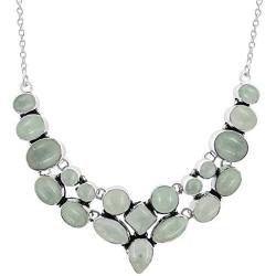 Natural Turquoise Lapis Moonstone Necklace Multi stone 925 Silver Overlay Handmade Fashion Necklace Jewelry