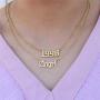 HUTINICE Custom Name Necklace Personalized Jewelry, 18 inch Gold Plated Chain Gothic Old English Nameplate Necklaces for Women and Girls Birthday Gift