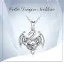 Dragon Necklace for Women CELESTIA 925 Sterling Silver Necklace Animal Jewelry Gifts for Women - 18 Inch Chain