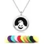 AZNECK Aromatherapy Essential Oil Diffuser Necklace Nightmare Before Christmas Pendant Halloween Stainless Steel Perfume Locket Jewelry Adjustable Chain Necklaces AZNECK Aromatherapy Essential Oil Diffuser Necklace Nightmare Before Christmas Pendant Halloween Stainless Steel Perfume Locket Jewelry Adjustable Chain Necklaces