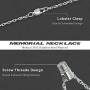 Ristake Urn Necklace for Ashes, Memorial Cremation Jewelry Stainless Steel Keepsake Jewelry