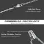 Ristake Urn Necklace for Ashes, Memorial Cremation Jewelry Stainless Steel Keepsake Jewelry