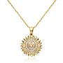 EXGOX You are My Sunshine Sunflower Necklace 14k Gold Plated Initial Sunflower Necklaces CZ Initial Letter Sunflower Locket Necklace Jewelry Gifts for Teen Girls Women Alphabet A - Z