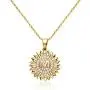 EXGOX You are My Sunshine Sunflower Necklace 14k Gold Plated Initial Sunflower Necklaces CZ Initial Letter Sunflower Locket Necklace Jewelry Gifts for Teen Girls Women Alphabet A - Z