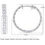 La Joya 3/4-2 Carat Total Weight (ctw) Lab Grown Diamond Hoop Earrings for Women- White Rhodium or Yellow Gold Plated 925 Sterling Silver Earrings - With Superior GH Color And SI Clarity Diamonds
