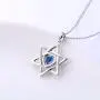 LINLIN FINE JEWELRY 925 Sterling Silver Spiritual Sign Heart CZ Love Knot Star of David Pendant Necklace Gift for Women Girls, 18 inch