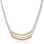 NINE WEST ''Sleek N Chic Tri Tone Triple Bar Pendant Necklace, 18''