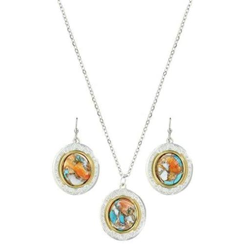 Montana Silversmiths Sweet Memories Mountain Glacier Turquoise Jewelry Set
