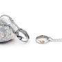 Aienid Couple Necklace Pendant,King Queen Tungsten Steel Pendant Necklace for Wedding