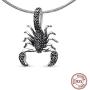 EVESCITY Black Pave Sparkling Realistic Scorpion Cancer Zodiac 925 Sterling Silver Beads For Charm Bracelets ♥ Best Jewelry Gifts for Her Holidays Women ♥