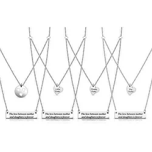 G-Ahora Mother and Daughter Bar Necklace Set of 2 3 with Matching Broken Heart Big Sis Mid Sis Lil Sis Mothers Day Jewelry Gift for Mom and Daughters G-Ahora Mother and Daughter Bar Necklace Set of 2 3 with Matching Broken Heart Big Sis Mid Sis Lil Sis Mothers Day Jewelry Gift for Mom and Daughters