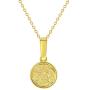 In Season Jewelry 18k Gold Plated Guardian Angel Medal Necklace Newborn Baby Infant Birth Gift 16''