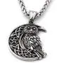 GUNGNEER Stainless Steel Irish Celtic Owl Moon Star Pendant Necklace Wisdom Spirit Protection Strength Jewelry GUNGNEER Stainless Steel Irish Celtic Owl Moon Star Pendant Necklace Wisdom Spirit Protection Strength Jewelry