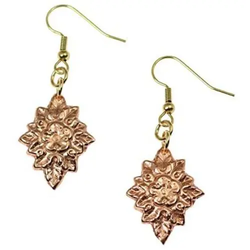French Bouquet Copper Drop Earrings - Handmade Copper Earrings - Jewelry Gifts for 7th Wedding Anniversary French Bouquet Copper Drop Earrings - Handmade Copper Earrings - Jewelry Gifts for 7th Wedding Anniversary