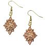 French Bouquet Copper Drop Earrings - Handmade Copper Earrings - Jewelry Gifts for 7th Wedding Anniversary