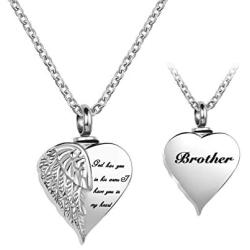YSAHan Love Urn Necklace for Ashes Carved God has You in his arms I Have You in My Heart Cremation Memorial Pendant Stainless Steel Keepsake Jewelry