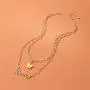 Butterfly Necklace Earrings Set Butterfly Pendant Chain Link Necklace Charm Hoop Earrings Gold Plated Stainless Steel Old English Angle Babygirl Pendant Necklace Adjustable