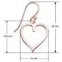 Big Apple Hoops - High Polished Genuine 925 Sterling Silver Lovely Heart Drop Dangle Earrings in 3 Color Rose, Silver or Gold Ideal Gifts for Women, Teens, Men Big Apple Hoops - High Polished Genuine 925 Sterling Silver Lovely Heart Drop Dangle Earrings in 3 Color Rose, Silver or Gold Ideal Gifts for Women, Teens, Men