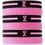 (6-pack) Breast Cancer Awareness Pink Ribbon Bracelets - Bulk Pack of 6 Silicone Rubber Wristbands to Symbolize Hope, Courage, Strength, and Support - Breast Cancer Gifts Jewelry Apparel Accessories (6-pack) Breast Cancer Awareness Pink Ribbon Bracelets - Bulk Pack of 6 Silicone Rubber Wristbands to Symbolize Hope, Courage, Strength, and Support - Breast Cancer Gifts Jewelry Apparel Accessories