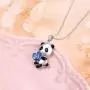 Sterling Silver Forever Love Cute Animal Heart Pendant Necklace for Women Girlfriend Daughter Mothers Gift, 18 Inches