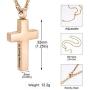 XIUDA Jewelry Cross Urn Necklace Pendant Memorial Ash Jewelry for mom & dad