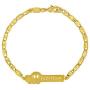 In Season Jewelry 18k Gold Plated Train Baby Boy ID Bracelet for Babies & Toddler 5.5''