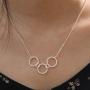 TWIOCTO Grandmother Necklace, Jewelry Gift for Grandma, Generations Necklace Twist Interlocking Circle Delicate Mothers Day Jewelry - Best Wishes for Nana