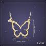 14k Yellow Gold 0,01 ct Diamond Butterfly Pendant Necklace for Women, A Perfect Surprise Gift for Her, 18 inch