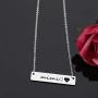 Grandma Gifts Stainless Steel Bar Pendant Necklace for Mimi Nana Gigi Grandmother Jewelry