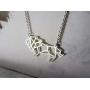 La Menagerie Lion Silver Origami Jewelry & Silver Geometric Necklace – 925 Sterling Plated Silver Necklace & Lion Necklaces for Women – Lion Necklace for Girls & Origami Necklace