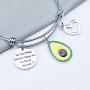 G-Ahora Funny Avocado Jewelry Avocado Keychain Earrings Pendant Bangle Gift for Avocado Girls Avocado Lover Fashion Green Fruit Jewelry