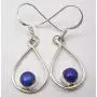 SilverStarJewel Navy Blue Lapis Lazuli Earrings 1.4'' 925 Sterling Silver New Jewelry SilverStarJewel Navy Blue Lapis Lazuli Earrings 1.4'' 925 Sterling Silver New Jewelry